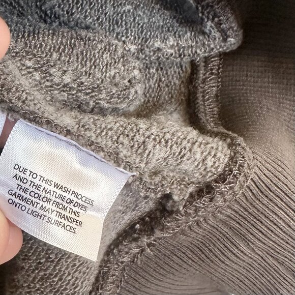 NWT Madewell Boyfriend Midweight Hoodie Sweatshirt in Coal - Size: Small - Picture 5 of 11